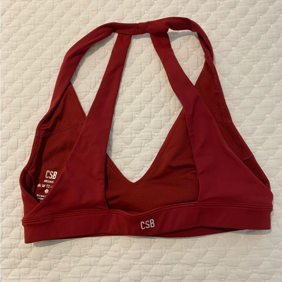 Csb Other - CSB sold out Deep V Burgundy Freedom set-  Performance Sports Bra and 5” shorts
